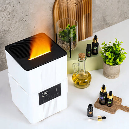 Ultragarsinis difuzorius Aromaholik VARMA su higrostatu, laikmačiu, termometru ir ugnies efektu