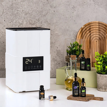 Ultragarsinis difuzorius Aromaholik VARMA su higrostatu, laikmačiu, termometru ir ugnies efektu