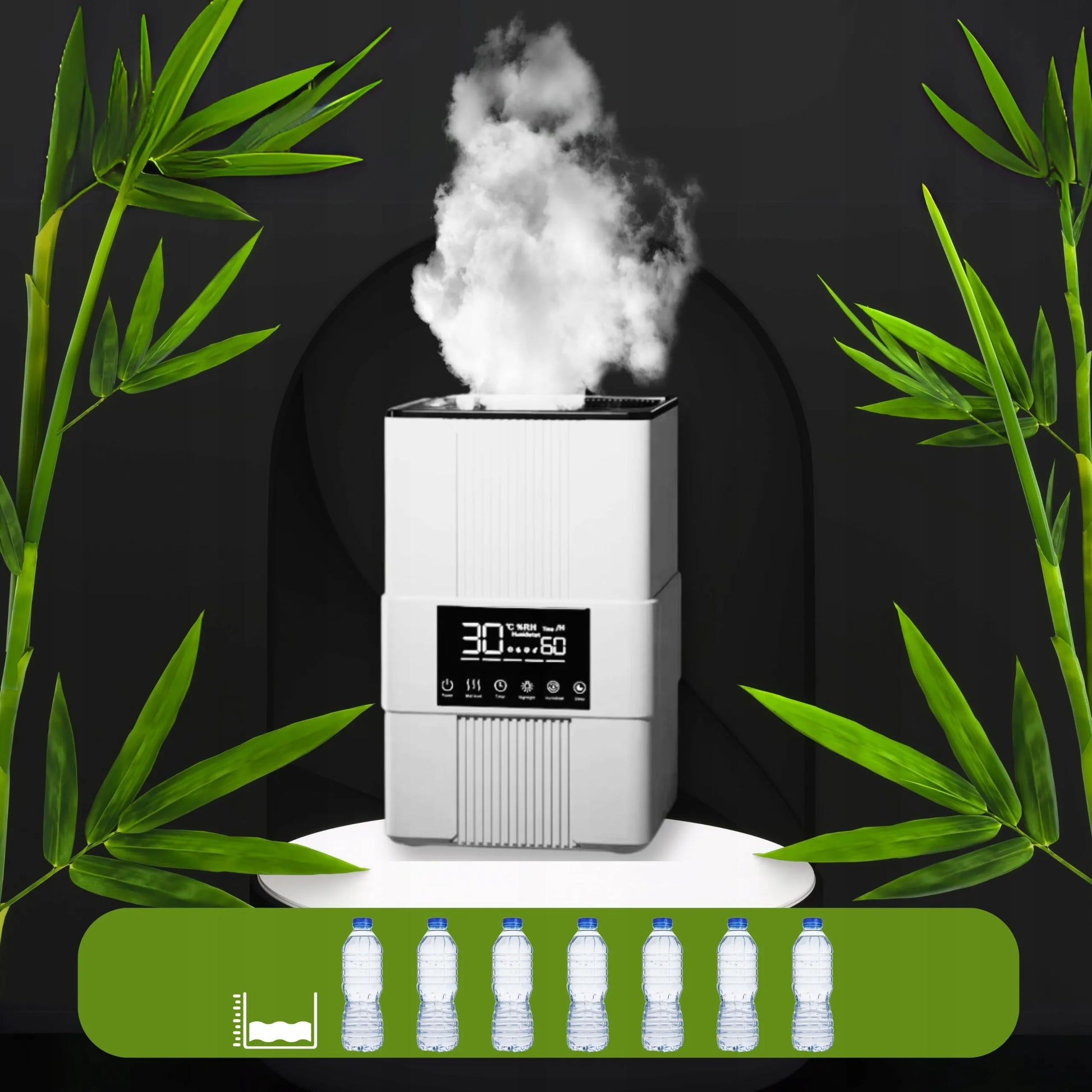 Ultragarsinis difuzorius Aromaholik VARMA su higrostatu, laikmačiu, termometru ir ugnies efektu