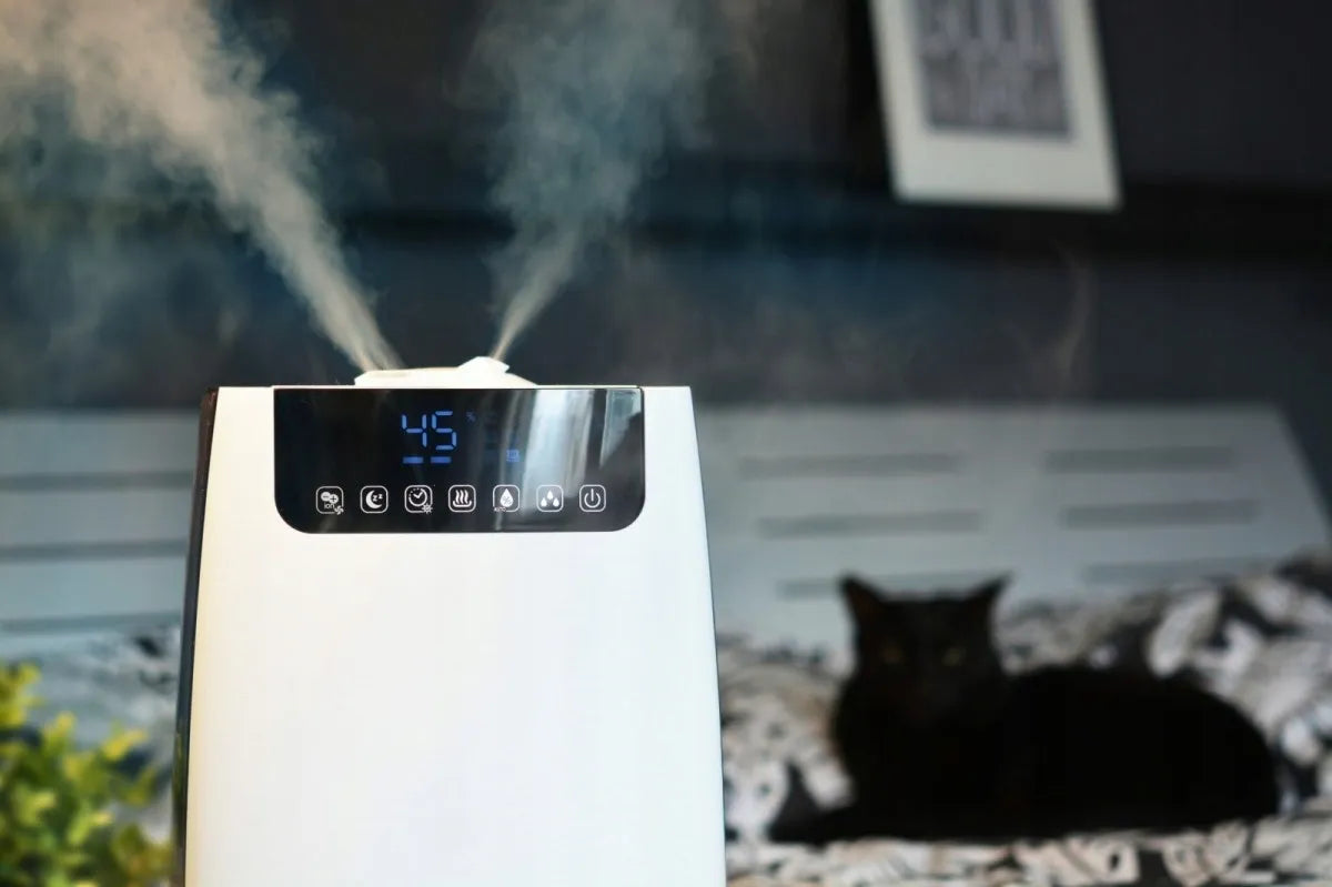 Ultragarsinis oro drėkintuvas su HEPA filtru, UV sterilizacija ir pulteliu