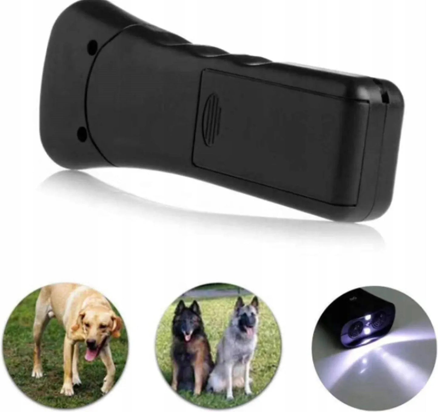 Ultragarsinis šunų atbaidiklis 130dB MP036 3in1 LED dresuotojas