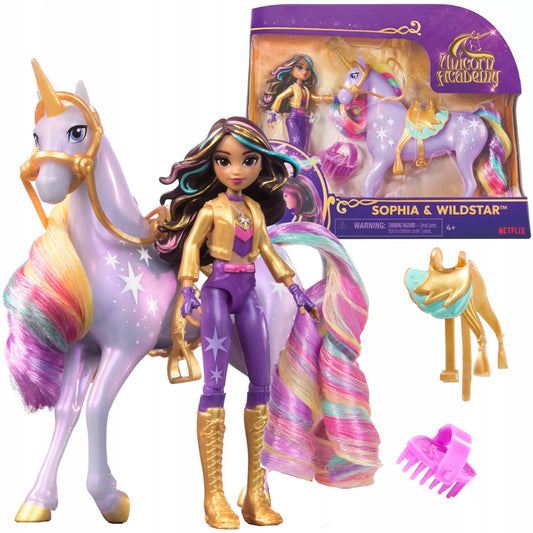 „Unicorn Academy“ rinkinys: Sophia lėlė ir Wildstar vienaragis