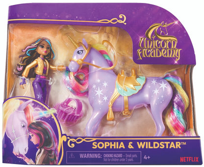 „Unicorn Academy“ rinkinys: Sophia lėlė ir Wildstar vienaragis