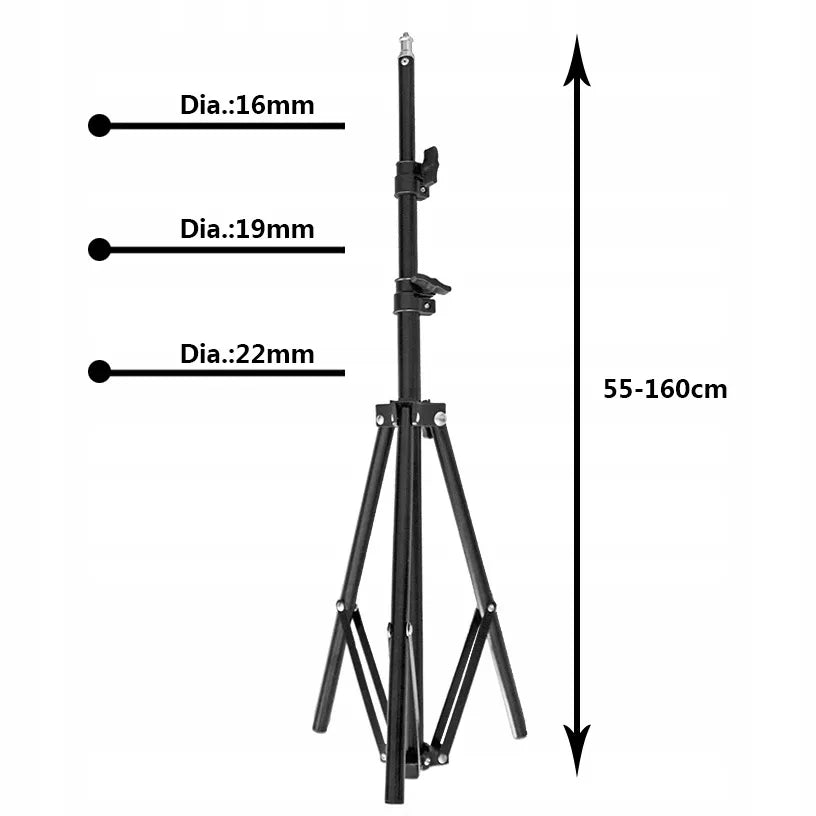 Universalus trikojis stovas telefonams, planšetėms ir fotoaparatams 160 cm, 3.5-10''