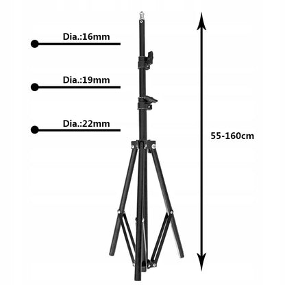 Universalus trikojis stovas telefonams, planšetėms ir fotoaparatams 160 cm, 3.5-10''