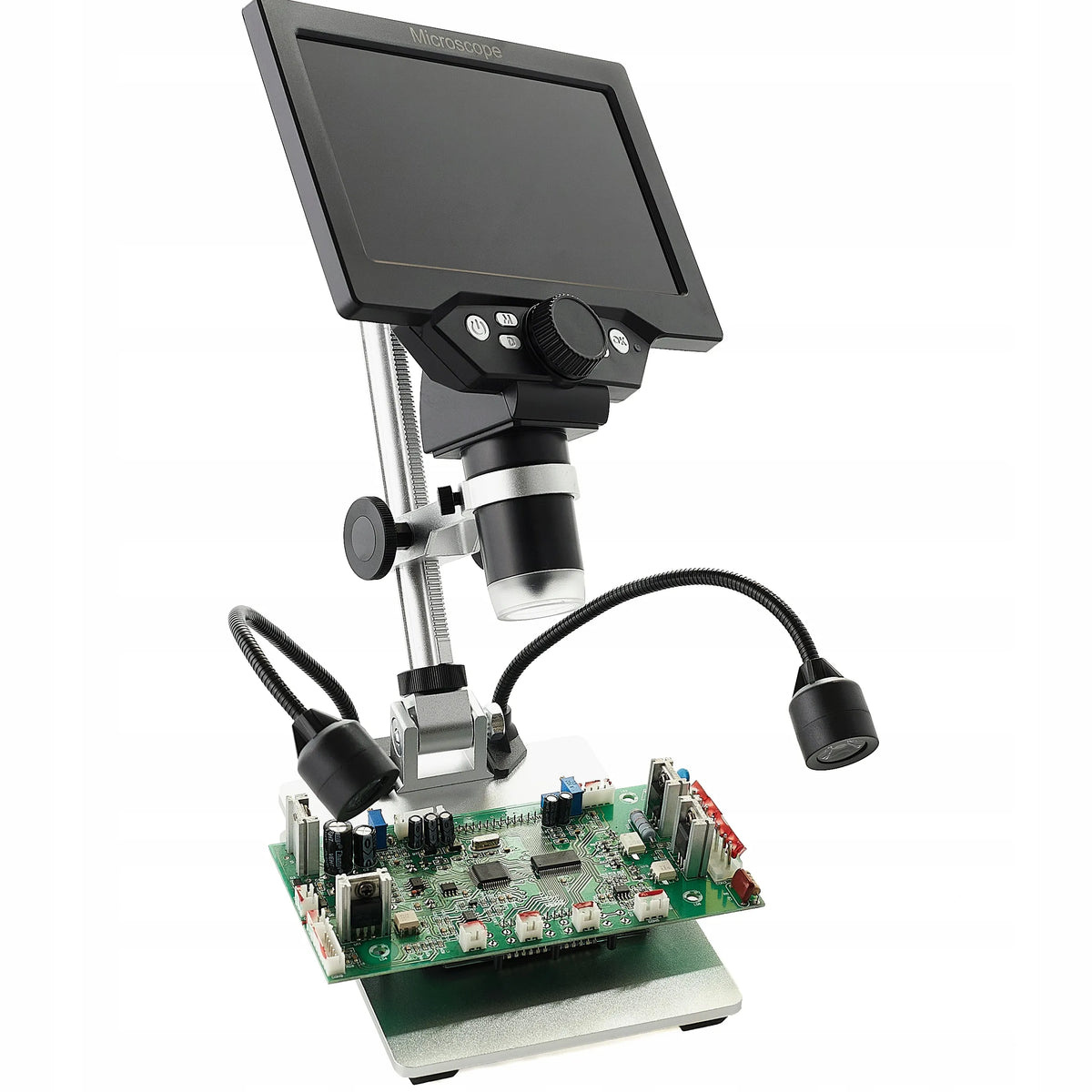 USB skaitmeninis mikroskopas mokymuisi, HD 1080P LCD ekranas, 12MP, 8xLED, 1200x priartinimas