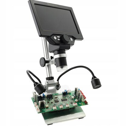 USB skaitmeninis mikroskopas mokymuisi, HD 1080P LCD ekranas, 12MP, 8xLED, 1200x priartinimas