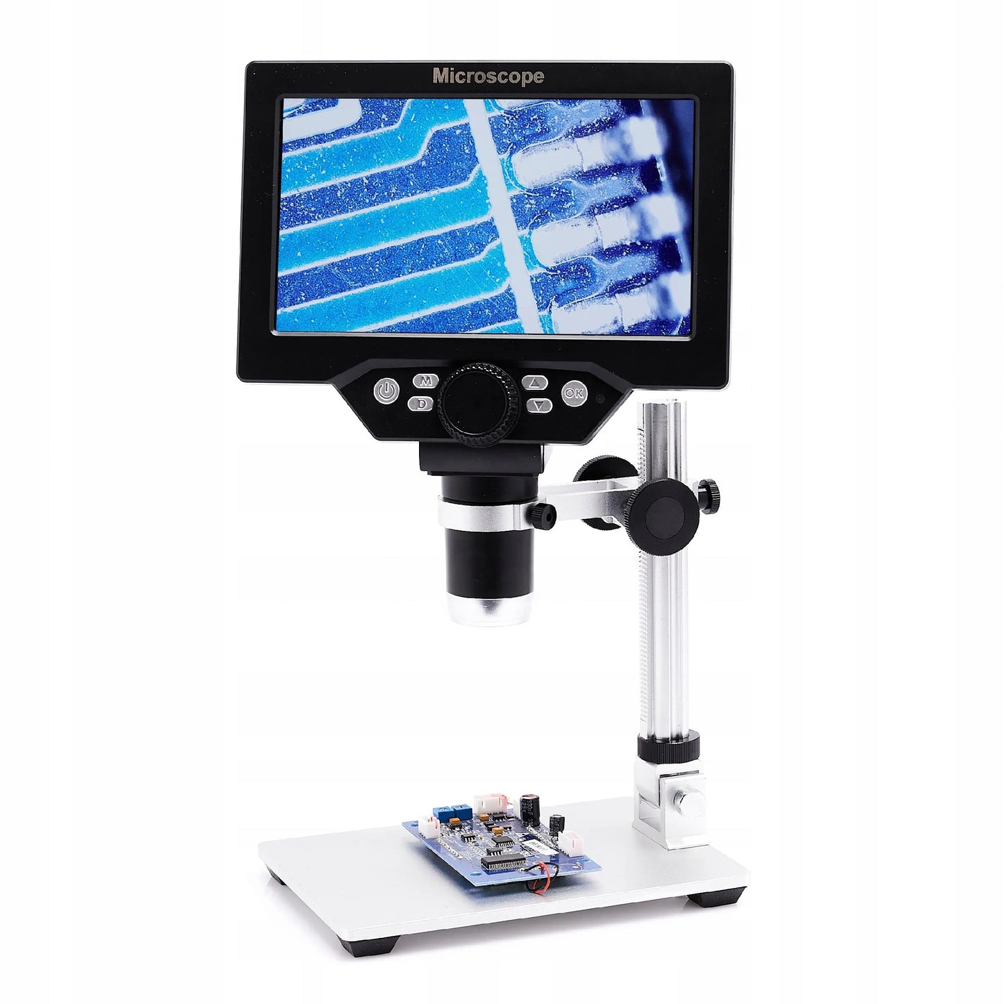 USB skaitmeninis mikroskopas mokymuisi, HD 1080P LCD ekranas, 12MP, 8xLED, 1200x priartinimas
