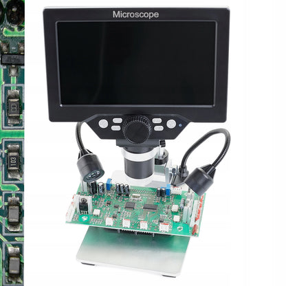 USB skaitmeninis mikroskopas mokymuisi, HD 1080P LCD ekranas, 12MP, 8xLED, 1200x priartinimas