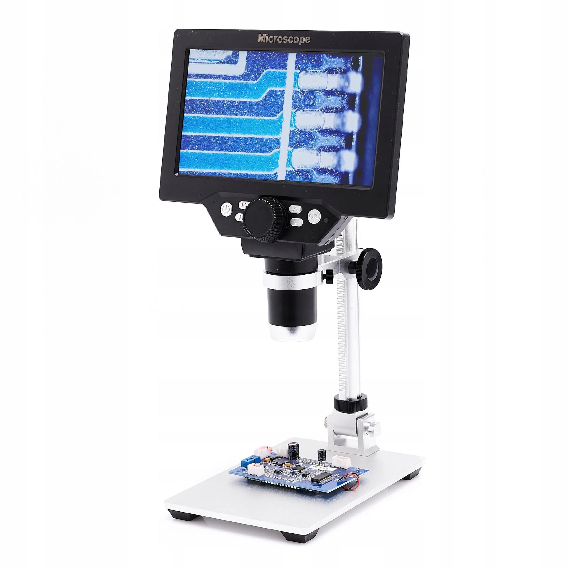 USB skaitmeninis mikroskopas mokymuisi, HD 1080P LCD ekranas, 12MP, 8xLED, 1200x priartinimas