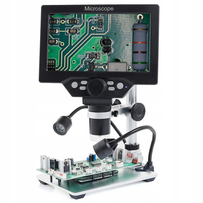 USB skaitmeninis mikroskopas mokymuisi, HD 1080P LCD ekranas, 12MP, 8xLED, 1200x priartinimas