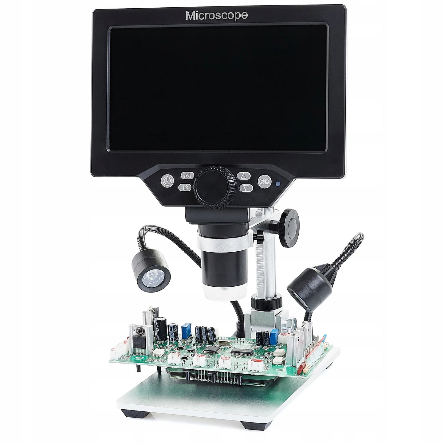 USB skaitmeninis mikroskopas mokymuisi, HD 1080P LCD ekranas, 12MP, 8xLED, 1200x priartinimas