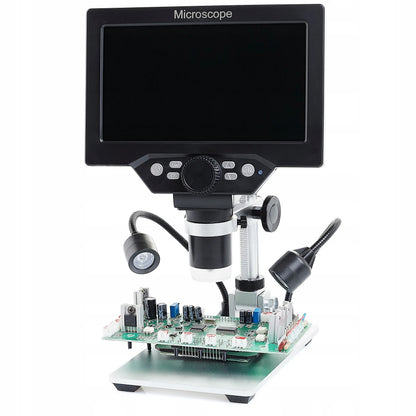 USB skaitmeninis mikroskopas mokymuisi, HD 1080P LCD ekranas, 12MP, 8xLED, 1200x priartinimas