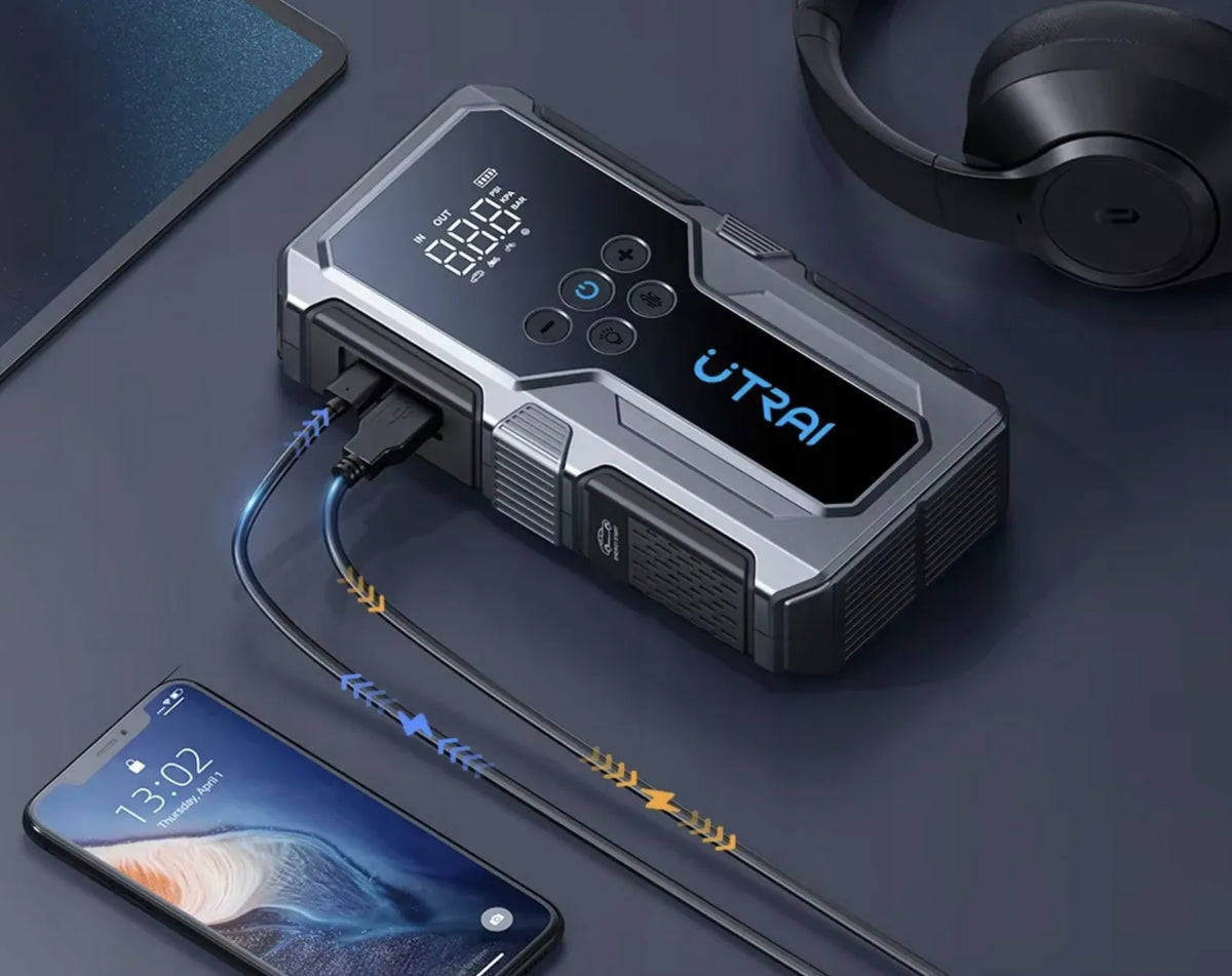 UTRAI JSTAR 9 automobilinis paleidiklis (boosteris) su kompresoriumi 1500A 10 BAR