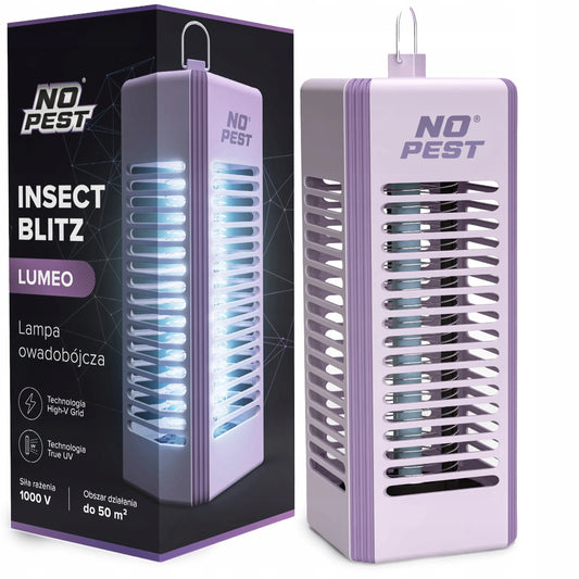 UV kukaiņu slazds – elektriskā lampa pret odiem un mušām No Pest Lumeo, lavandas krāsā