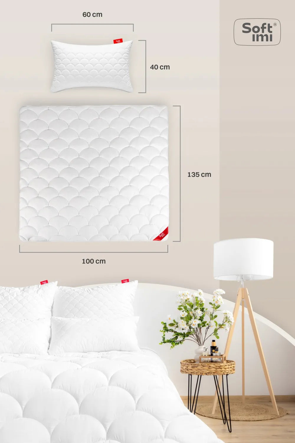 Vaikiška antklodė 100x135 + pagalvė 40x60, visų sezonų antialerginis komplektas