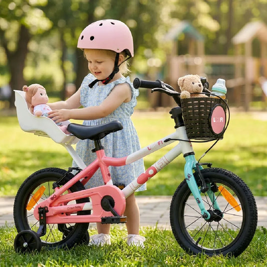 Vaikiškas 14 colių dviratis mergaitėms Sun Baby LOOFI, lengvas aliumininis 6,6 kg