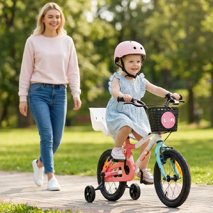 Vaikiškas 14 colių dviratis mergaitėms Sun Baby LOOFI, lengvas aliumininis 6,6 kg