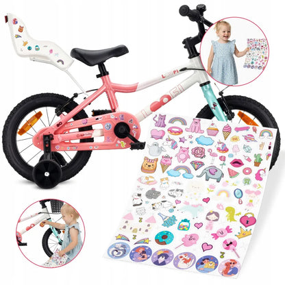 Vaikiškas 14 colių dviratis mergaitėms Sun Baby LOOFI, lengvas aliumininis 6,6 kg