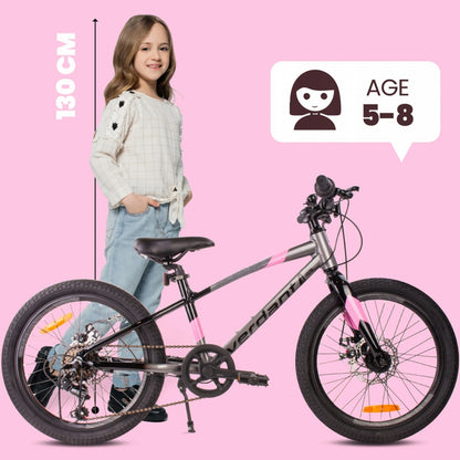 Vaikiškas 20 colių MTB dviratis mergaitėms Sun Baby Verdant, su Shimano 6 pavaromis