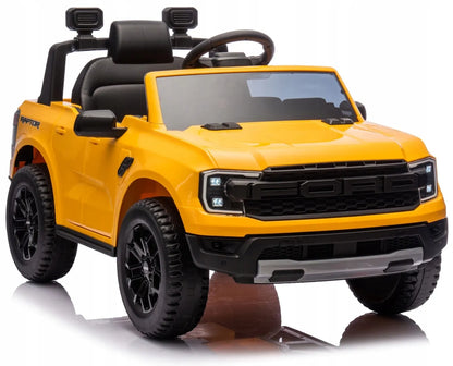 Vaikiškas akumuliatorinis automobilis Ford Raptor SUV elektromobilis su pulteliu ir LED žibintais