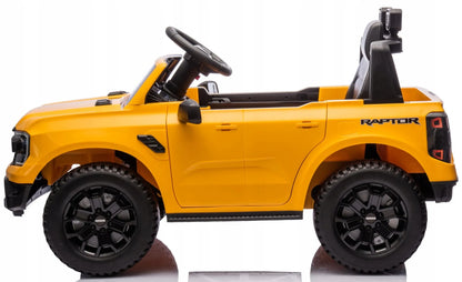 Vaikiškas akumuliatorinis automobilis Ford Raptor SUV elektromobilis su pulteliu ir LED žibintais