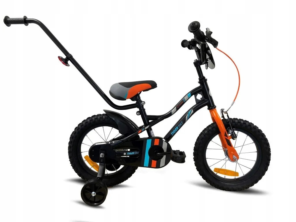 Vaikiškas dviratis berniukui 16 colių Tiger Bike su stūmimo rankena