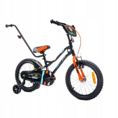 Vaikiškas dviratis berniukui 16 colių Tiger Bike su stūmimo rankena