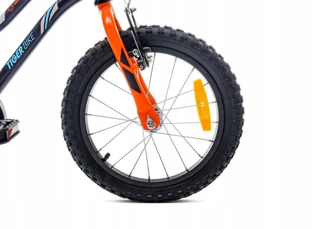 Vaikiškas dviratis berniukui 16 colių Tiger Bike su stūmimo rankena