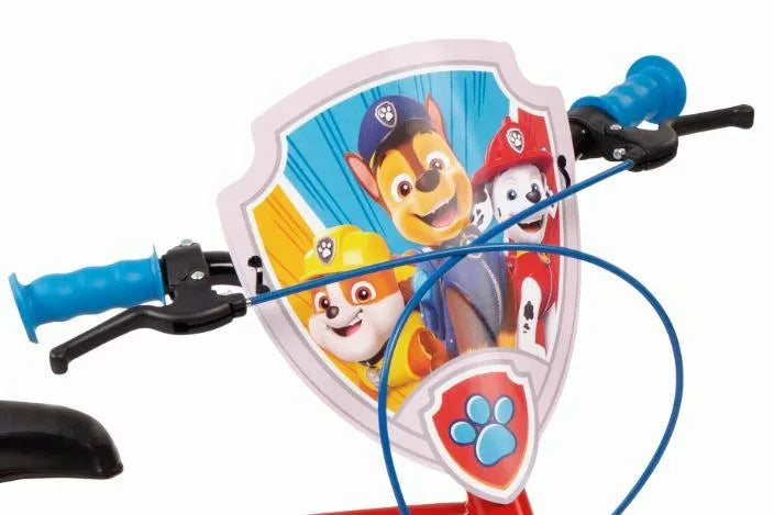 Vaikiškas dviratis berniukui Paw Patrol 14" 4–6 metų raudonas su gertuve