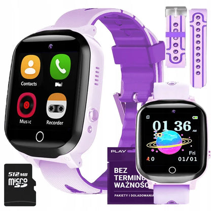 Vaikiškas išmanusis laikrodis WonderWatch A5s, violetinis