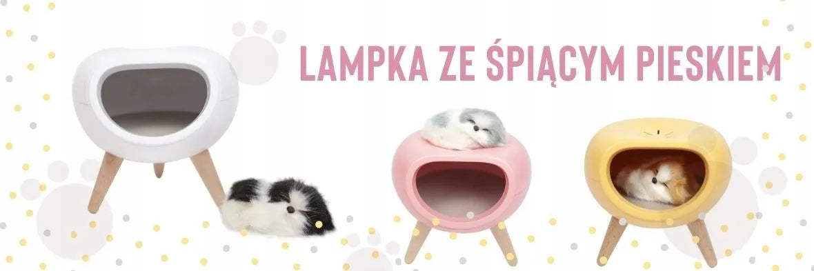 Vaikiškas naktinis šviestuvas su šuniuku, geltonas