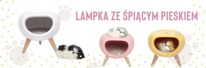 Vaikiškas naktinis šviestuvas su šuniuku, geltonas