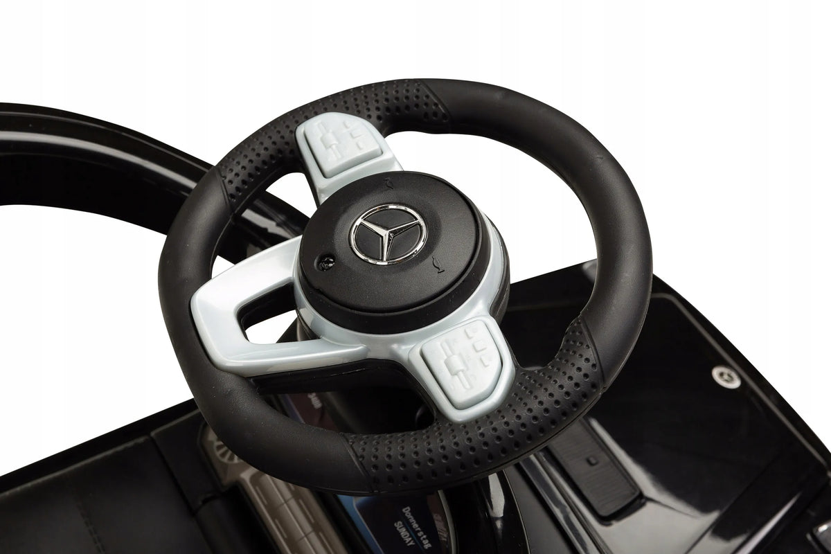 Vaikiškas paspirtukas Mercedes stumdukas vaikštynė guminiais ratais