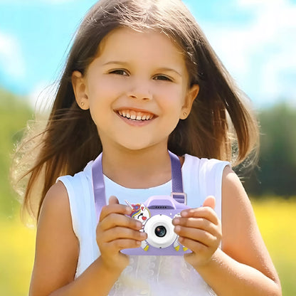 Vaikiškas skaitmeninis fotoaparatas „ZeeTech“ su vienaragiu, 40 Mpx, žaidimai, 32 GB kortelė