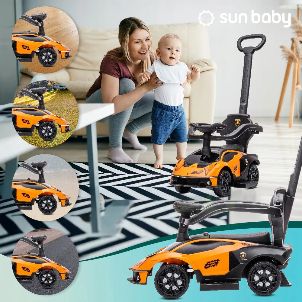 Vaikiškas stumdukas su daiktų skyreliu Lamborghini Essenza SCV12 Sun Baby