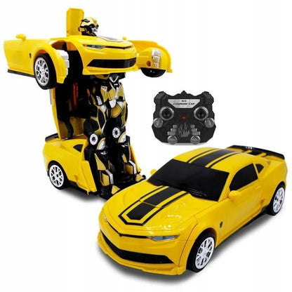 Valdomas robotas automobilis Autobot 2w1 su transformacija USB įkraunamas