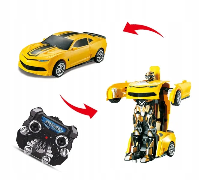 Valdomas robotas automobilis Autobot 2w1 su transformacija USB įkraunamas