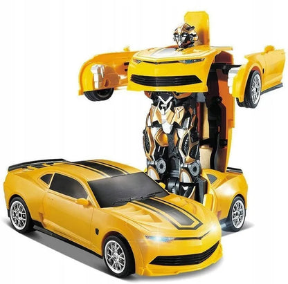 Valdomas robotas automobilis Autobot 2w1 su transformacija USB įkraunamas