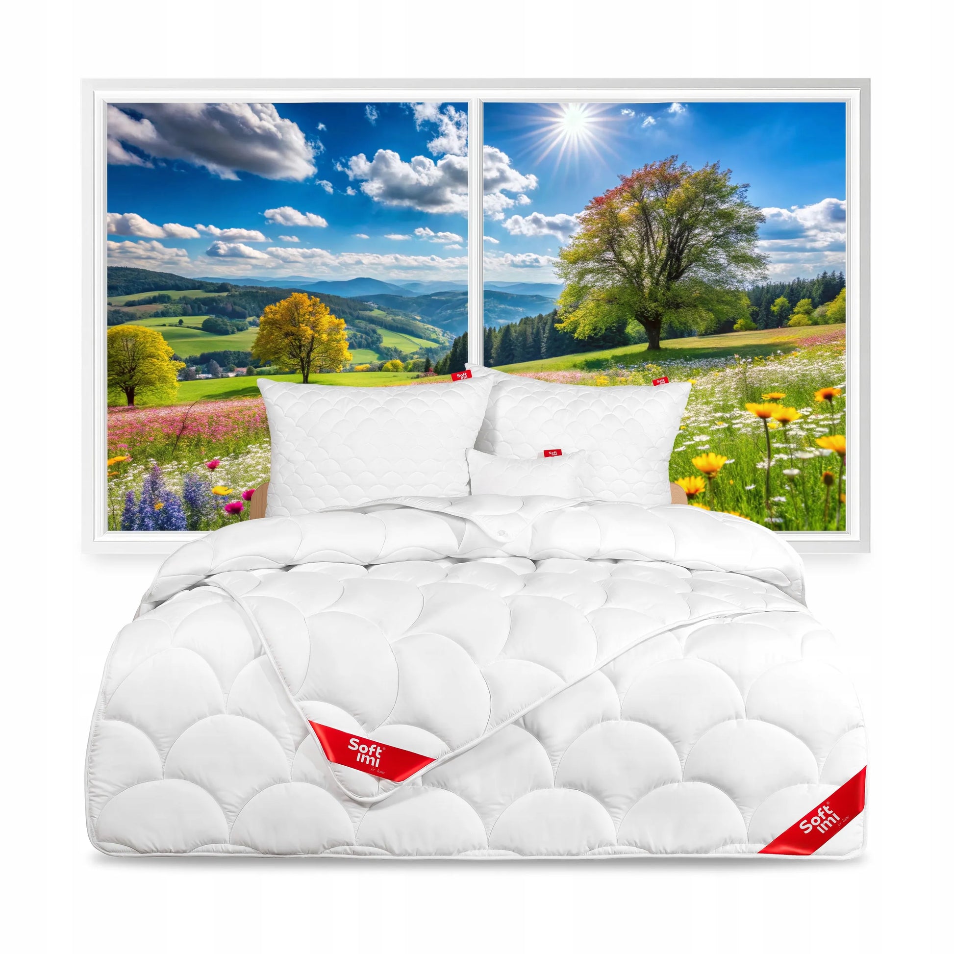 Vasarinė antialerginė antklodė 160x200 + 1 pagalvė 70x80, lengvas rinkinys