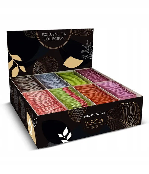 VEERTEA Exclusive Tea Collection juodosios arbatos rinkinys, 200 pakelių | 8 SKONIAI
