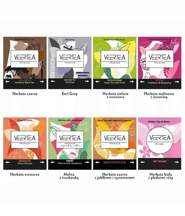 VEERTEA Exclusive Tea Collection juodosios arbatos rinkinys, 200 pakelių | 8 SKONIAI