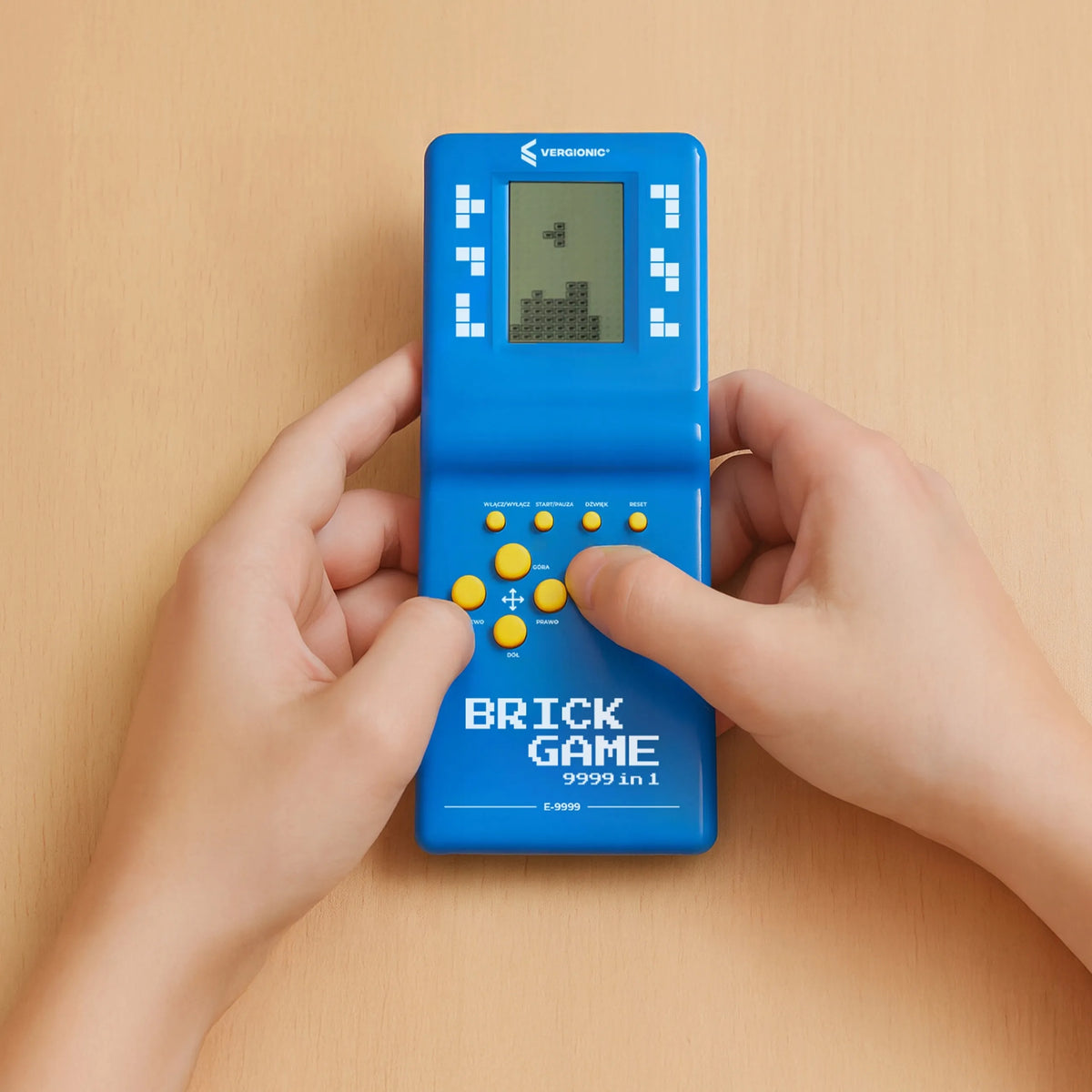 Vergionic kišeninė elektroninė žaidimų konsolė vaikams, 9999 žaidimų, retro stiliaus