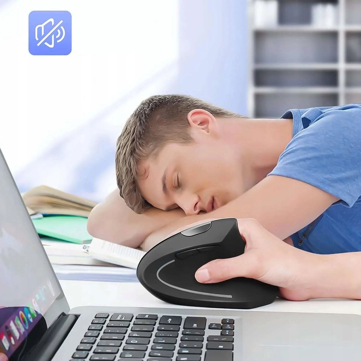 Vertikali ergonomiška pelytė bevielė, tyli, skirta dešiniarankiams