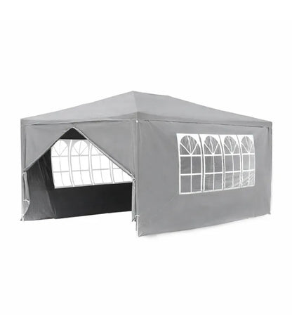 VidaXL juodas sodo paviljonas, 3 × 4 m