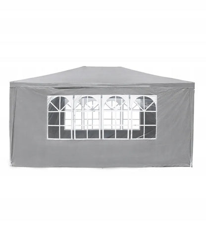 VidaXL juodas sodo paviljonas, 3 × 4 m