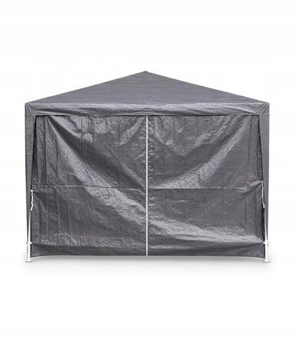 VidaXL juodas sodo paviljonas, 3 × 4 m