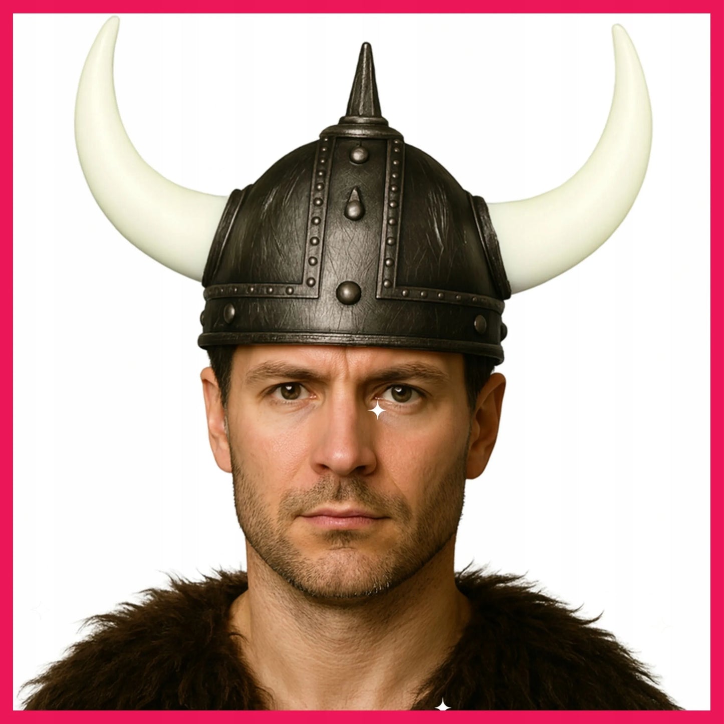 Vikingo šalmas su ragais, kario kostiumas Helovinui ar karnavalui