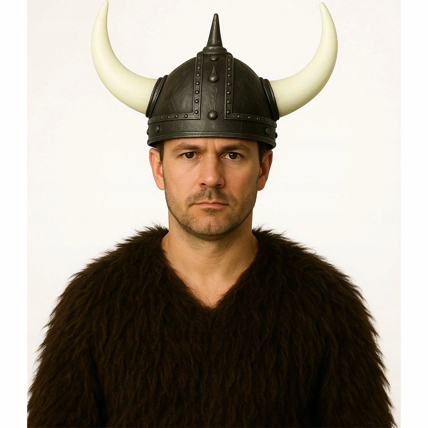 Vikingo šalmas su ragais, kario kostiumas Helovinui ar karnavalui