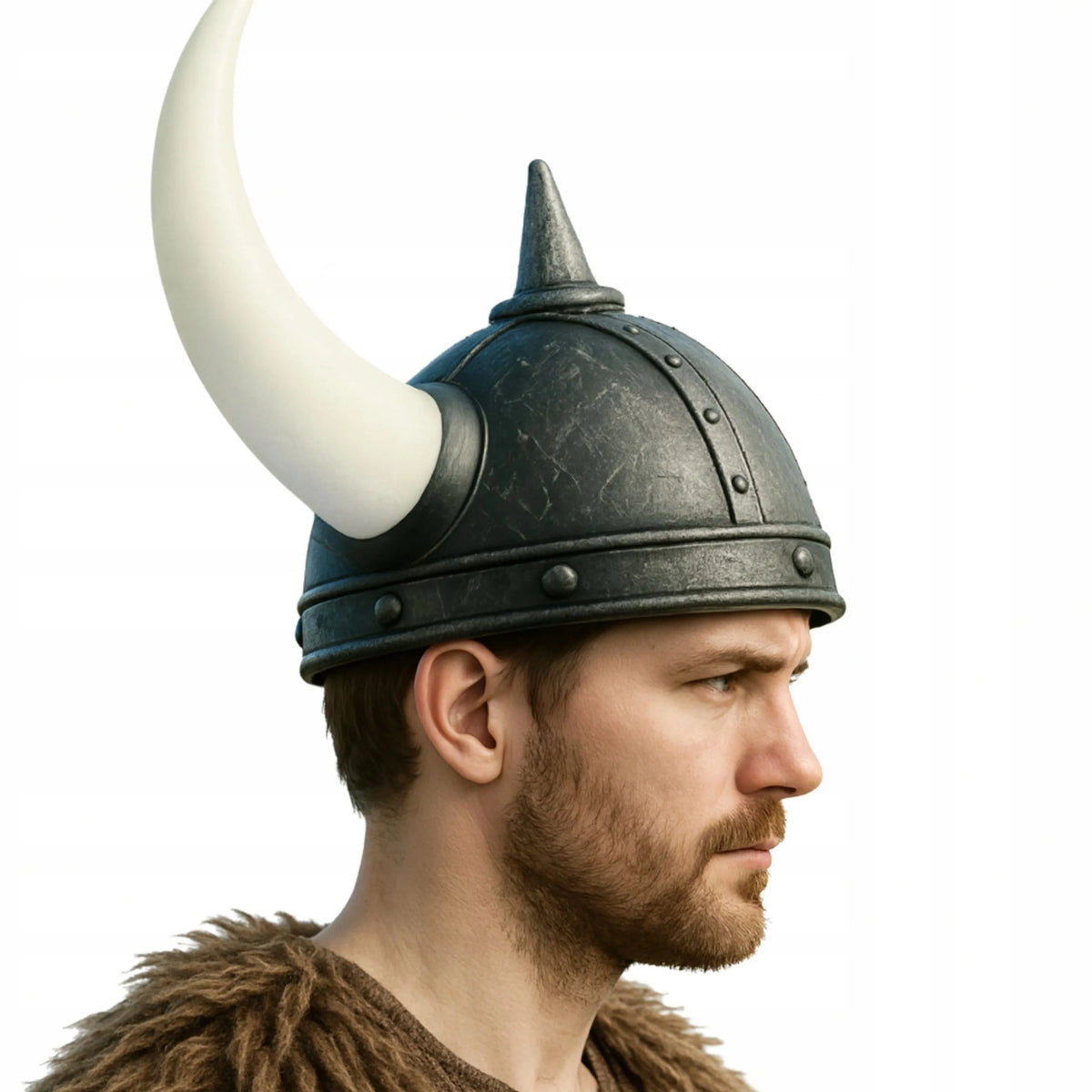 Vikingo šalmas su ragais, kario kostiumas Helovinui ar karnavalui